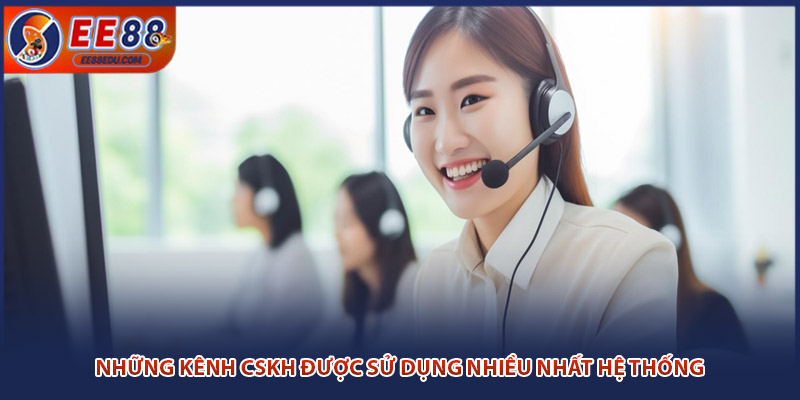 Những kênh CSKH được sử dụng nhiều nhất hệ thống